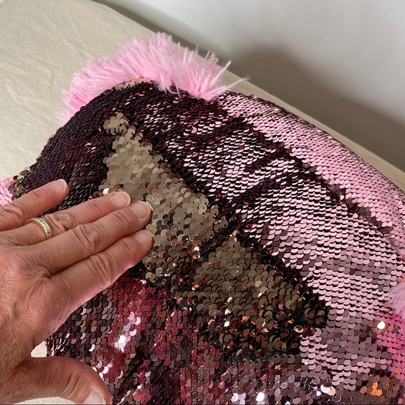 Squishmallow Unicorn Pig Sequins Reversible 12" Pink Plush Toy Animal - Picture 6 of 12